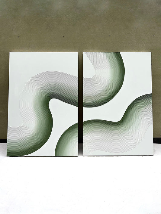 Curves 3 (Sage | 24in x 36in | Unframed