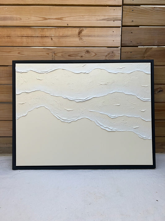 Tidal 8 (Ivory | 30in x 40in | Black Frame)