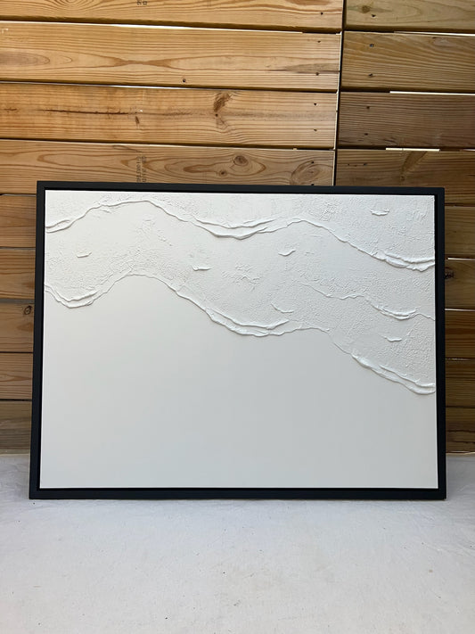 Tidal 9 (Snow | 30in x 40in | Black Frame)