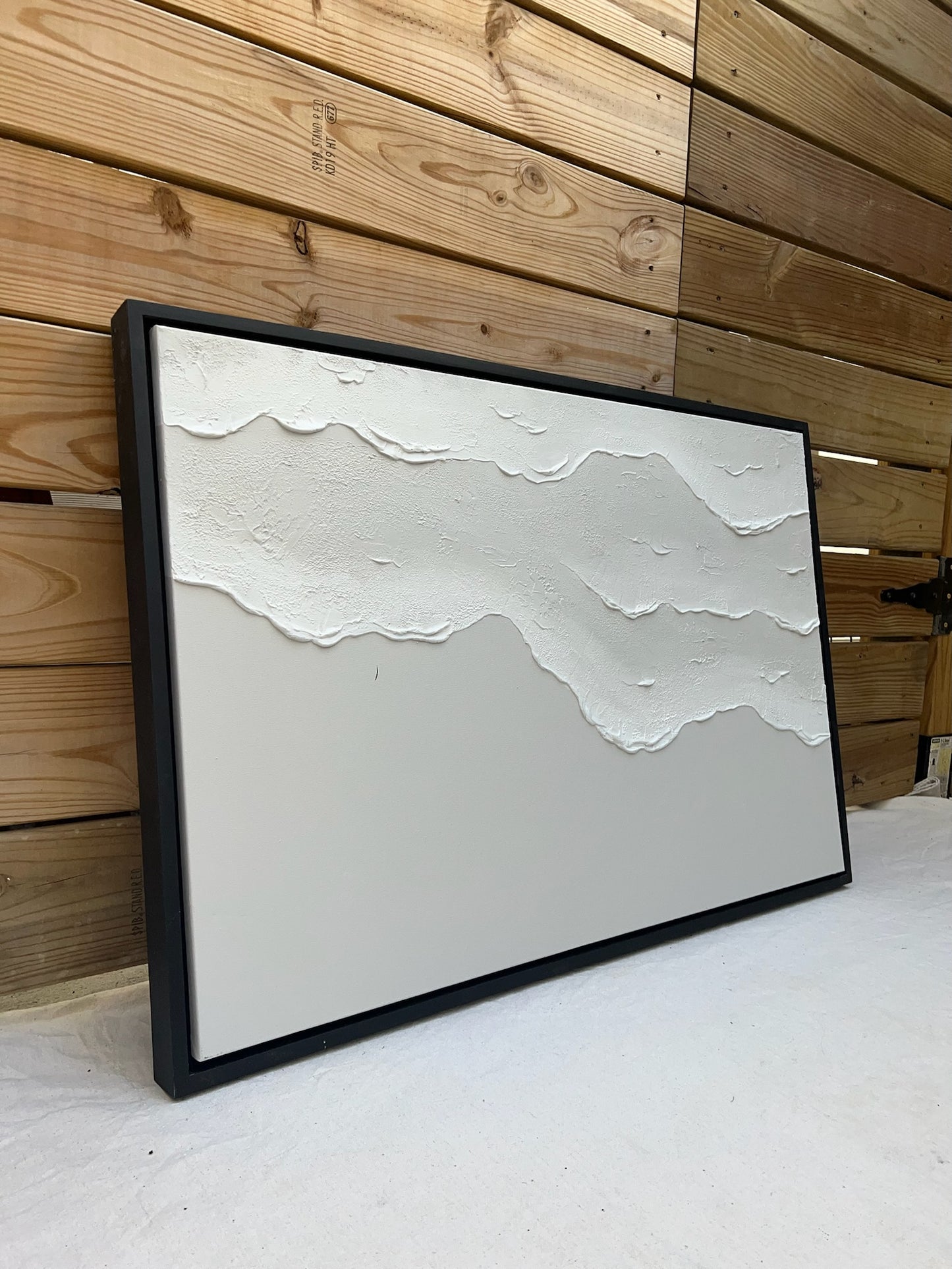 Tidal 4 (Stone | 24in x 36in | Black Frame)