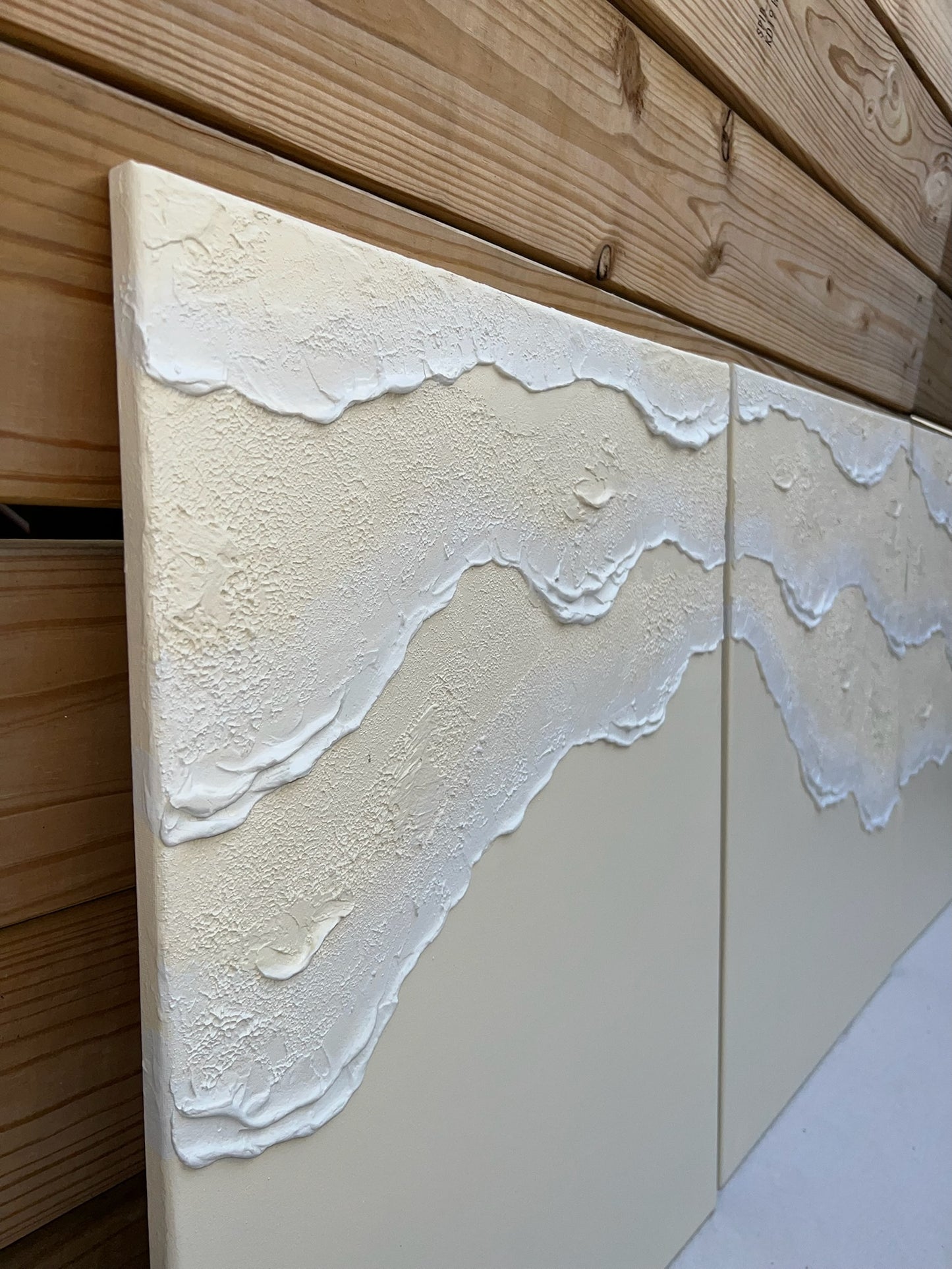 Tidal 1 (Ivory | 18in x 24in | Triptych)