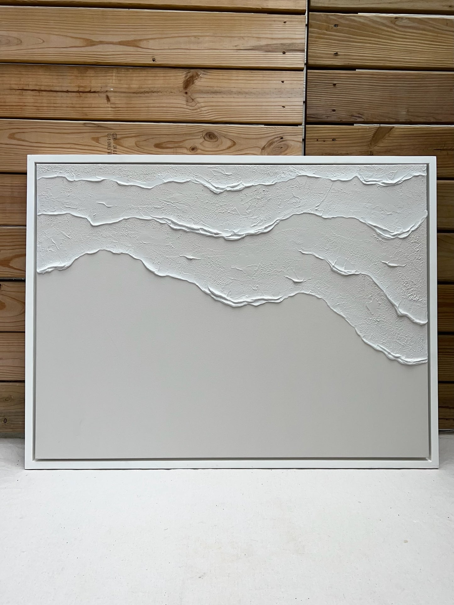 Tidal 7 (Dove | 30in x 40in | White Frame)