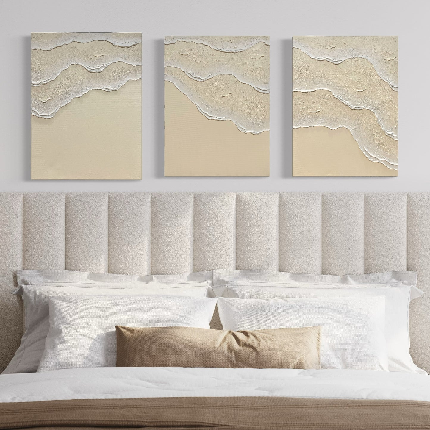 Tidal 1 (Ivory | 18in x 24in | Triptych)